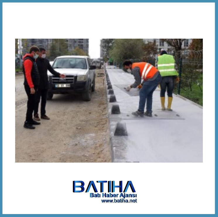 MELİSA SOKAK'TA BASKI BETON KALDIRIM YAPILIYOR